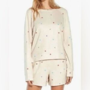 Wildfox Women's Relaxed Fit Super-Soft Sweatshirt & Short Lounge Set Size M & L
